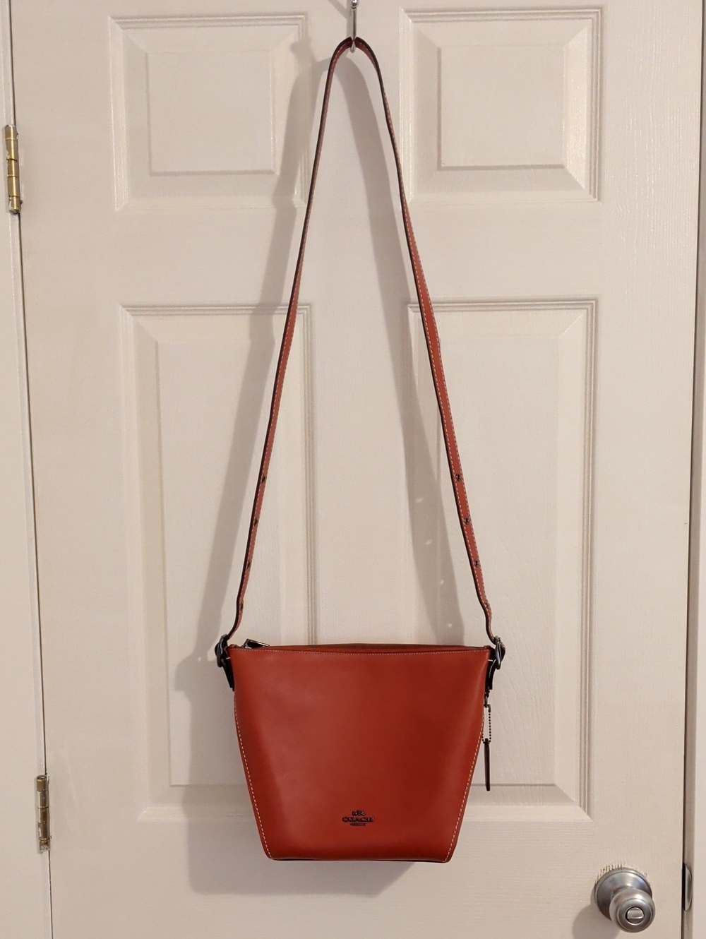 Coach - Convertible Leather Bag - Burnt Orange